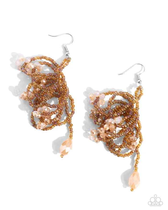 Botanical Bundle Brown Paparazzi Accessories Earrings