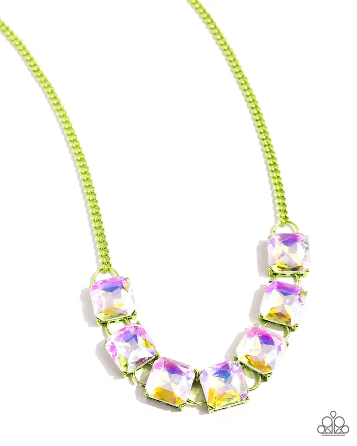 Earrings Paparazzi Accessories I SQUARE to Secrecy Green