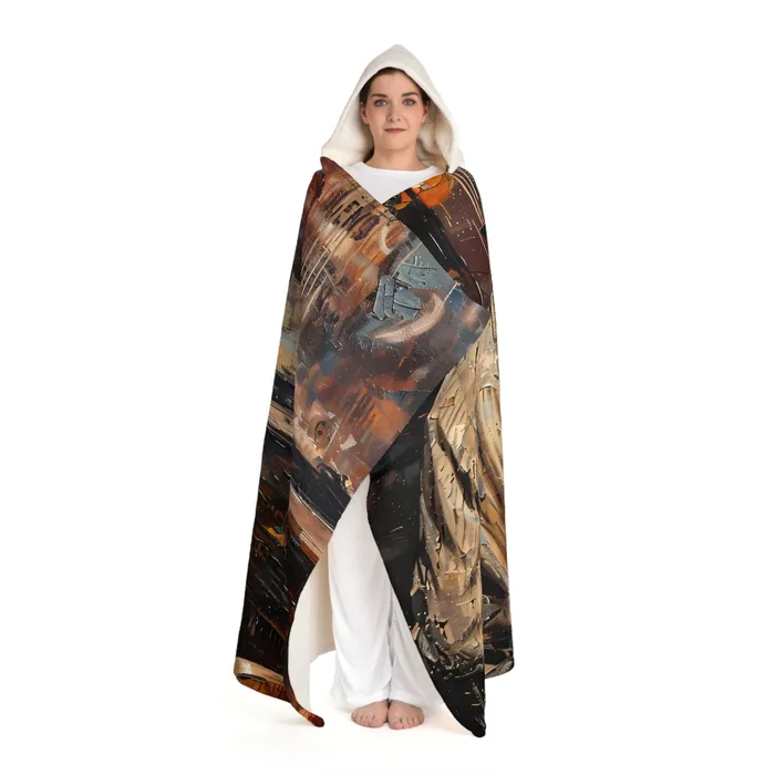 Earrings Portraits by NC Hooded Sherpa Fleece Blanket Honky Tonk Piano Player