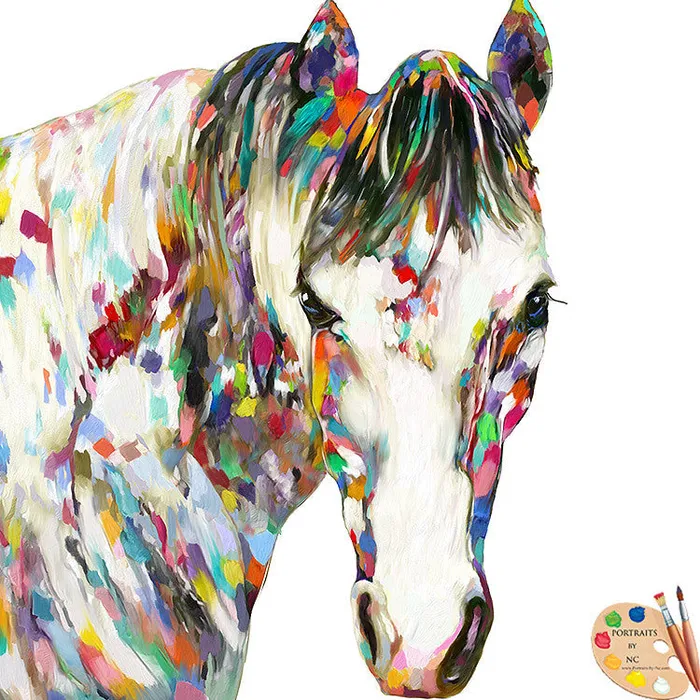 Earrings Portraits by NC Horse Portraits Modern Horse Portrait