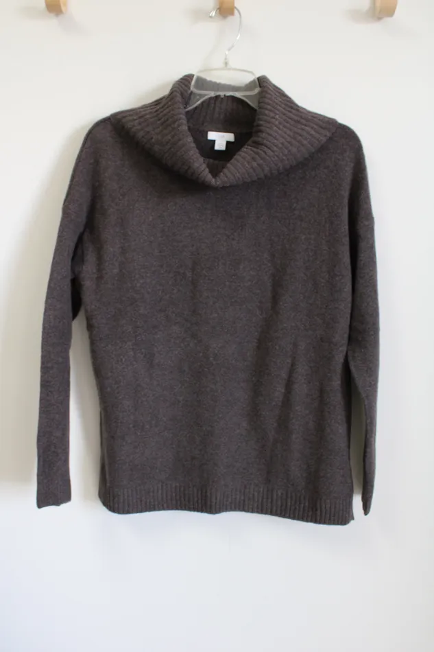 JJill Soft Gray Turtleneck Sweater XS JJill Earrings
