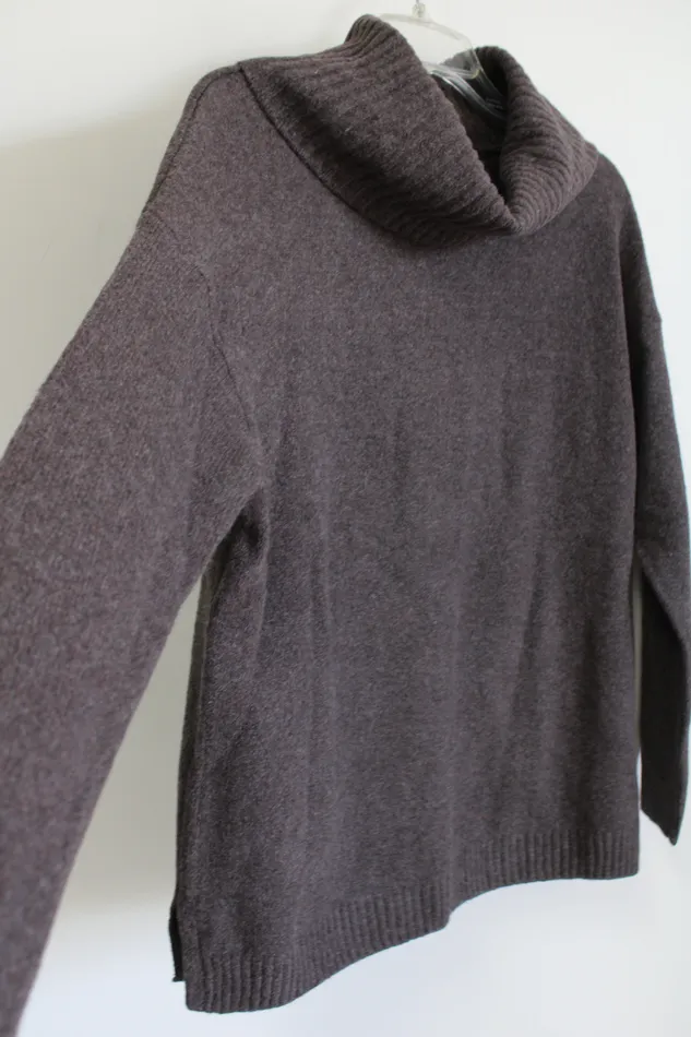 JJill Soft Gray Turtleneck Sweater XS JJill Earrings