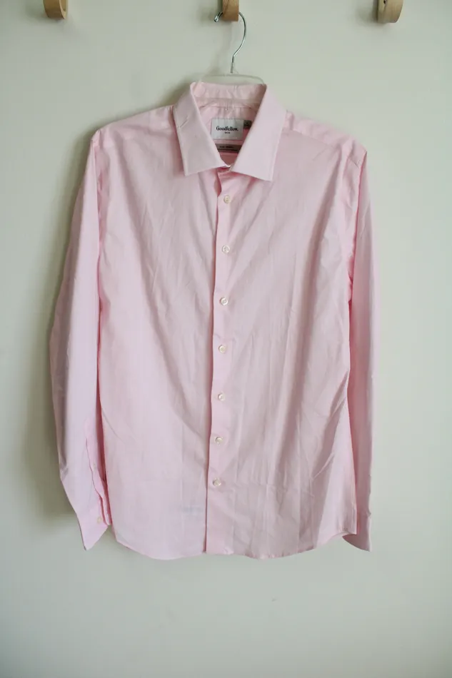 Necklaces Goodfellow Goodfellow Light Pink Button Down Slim Fit Shirt M