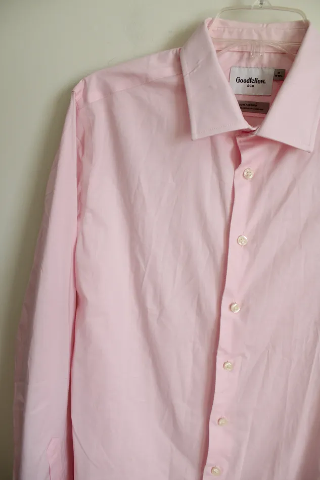 Necklaces Goodfellow Goodfellow Light Pink Button Down Slim Fit Shirt M