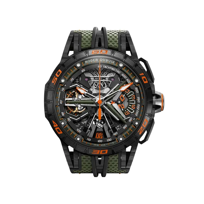Roger Dubuis Excalibur Spider Revuelto Flyback Chronograph Watch Roger Dubuis Earrings Roger Dubuis Excalibur Spider Revuelto Flyback Chronograph Watch Roger Dubuis Earrings