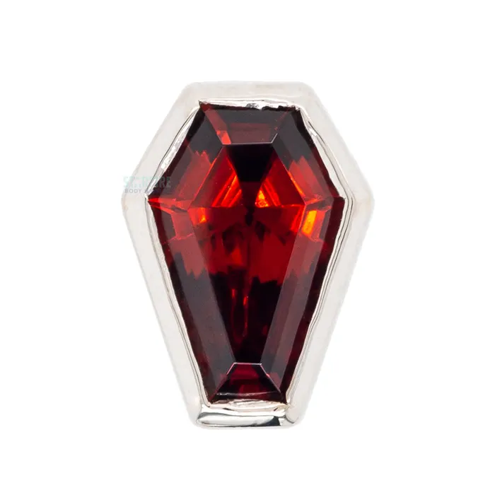 Coffin Threaded End in Gold with Garnet Body Vision BVLA Earrings