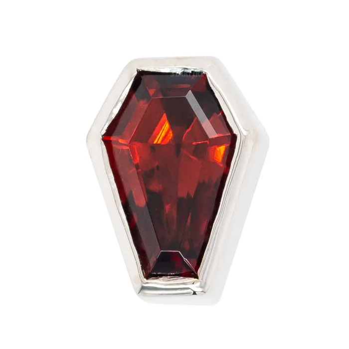 Coffin Threaded End in Gold with Garnet Body Vision BVLA Earrings