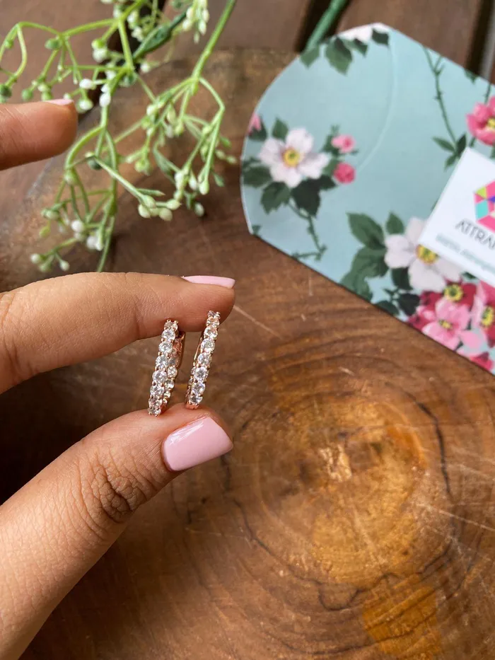 Earrings Attrangi Tiny Diamond Balis Daily Wear Limited Edition