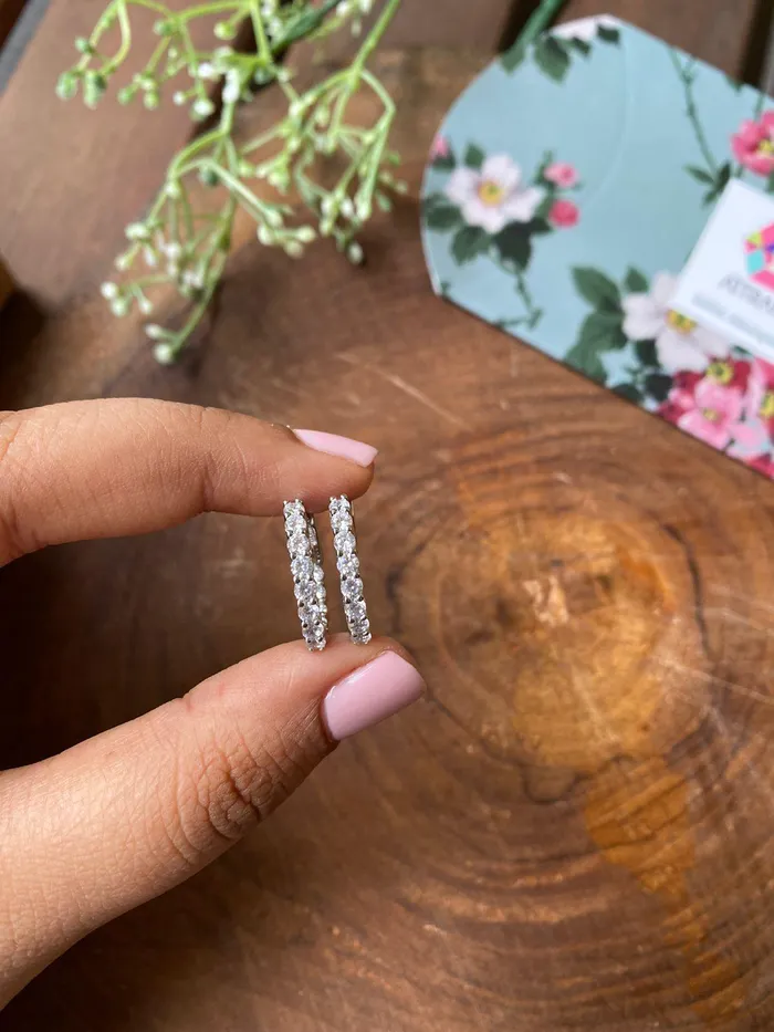 Earrings Attrangi Tiny Diamond Balis Daily Wear Limited Edition