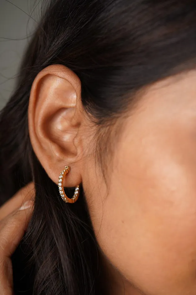 Earrings Attrangi Tiny Diamond Balis Daily Wear Limited Edition