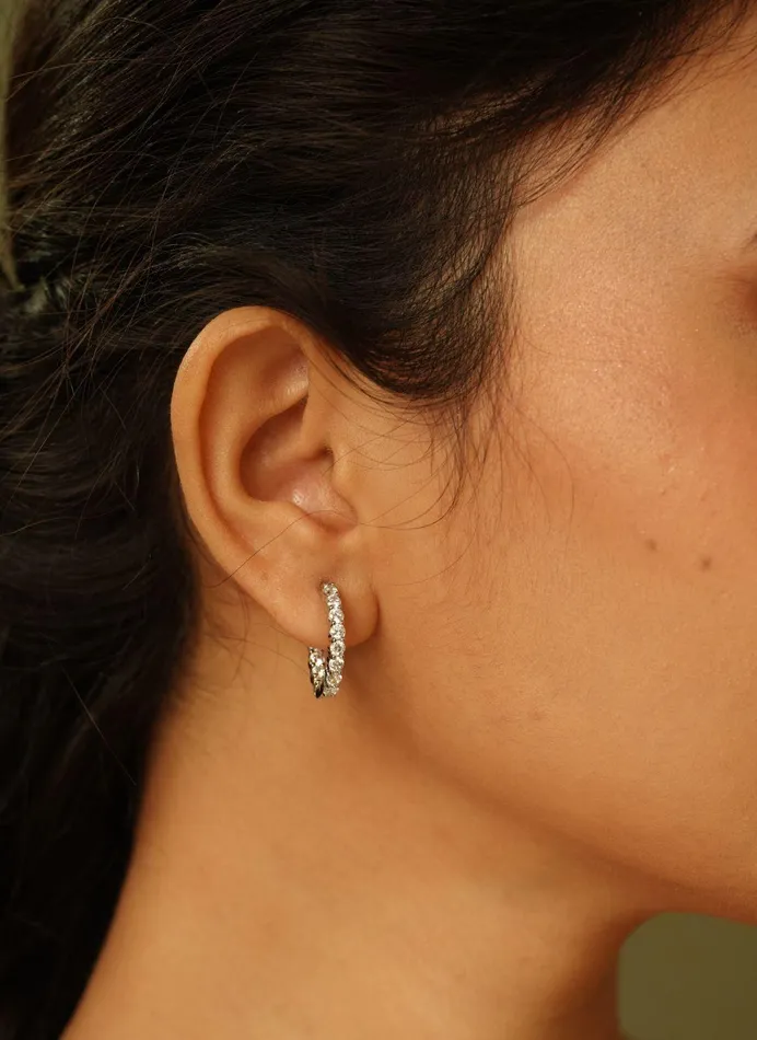 Earrings Attrangi Tiny Diamond Balis Daily Wear Limited Edition