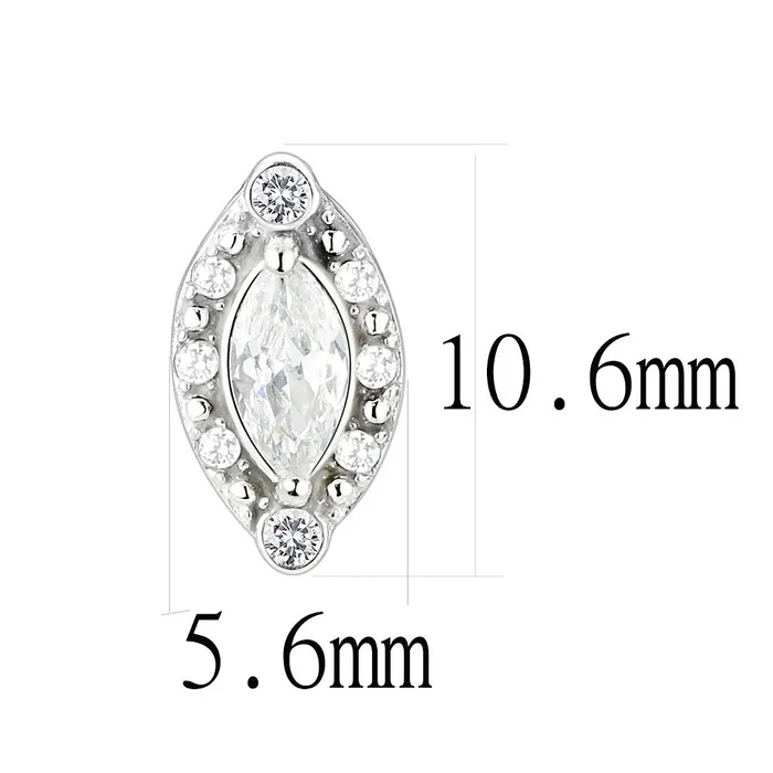 Earrings Green CJ368 Wholesale Womens Stainless Steel AAA Grade CZ Clear Marquise Stud Earrings Earrings Green CJ368 Wholesale Womens Stainless Steel AAA Grade CZ Clear Marquise Stud Earrings