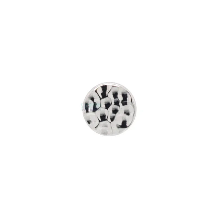 Earrings Round Disc HAMMERED FINISH Threaded End in Gold Body Vision BVLA