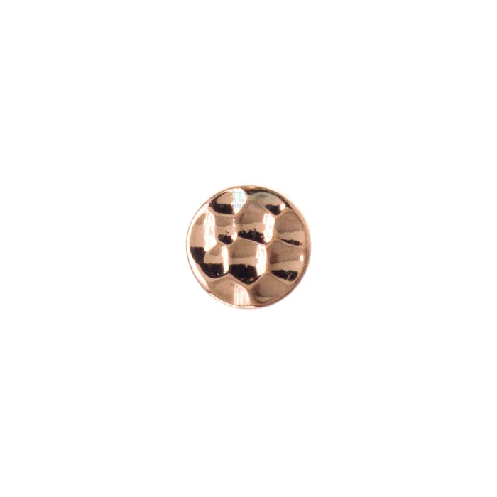 Earrings Round Disc HAMMERED FINISH Threaded End in Gold Body Vision BVLA