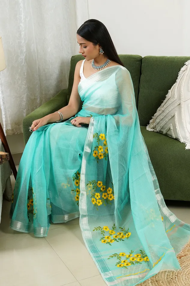 Earrings Teejh Teejh Divya Kota Embroidered Saree