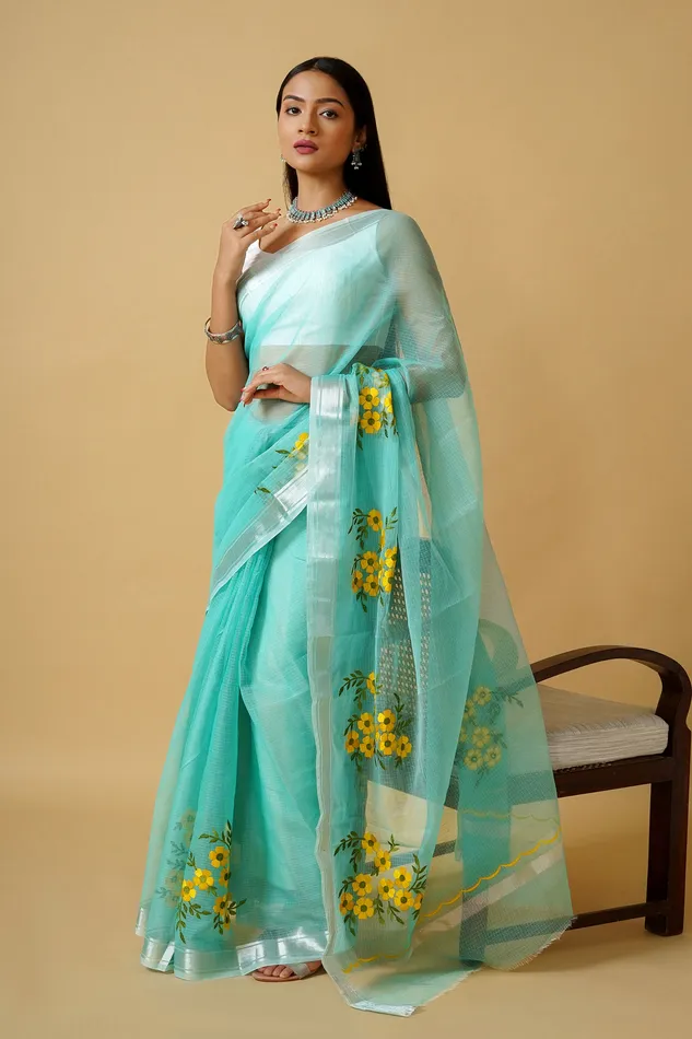 Earrings Teejh Teejh Divya Kota Embroidered Saree