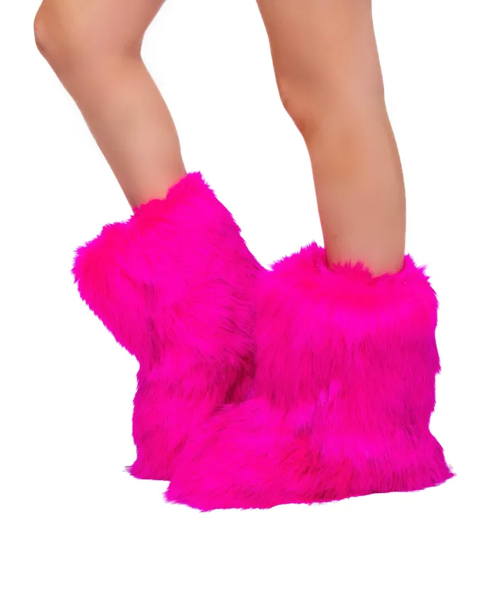 Earrings THE LUMI SHOP Hot Pink Fuzzy Boots