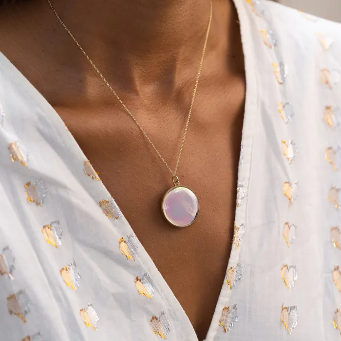 Pearl Z and 14k Yellow Gold Locket Vintage Necklaces