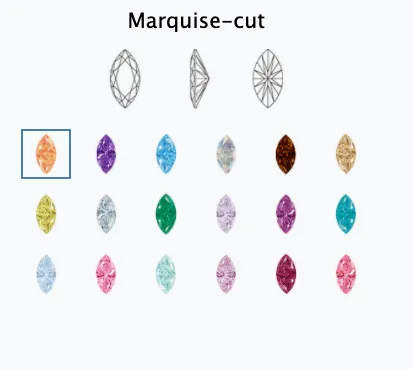 Rings Anatometal threadless MarquiseCut BrilliantCut Gems SideSet End
