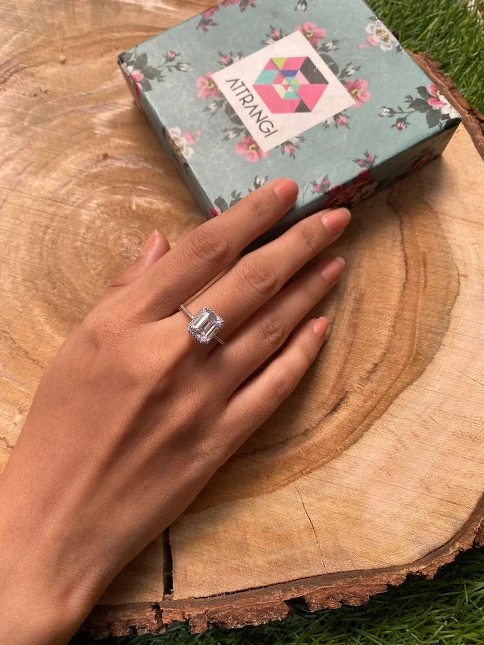 Rings Flawless Emerald Cut Diamond Ring Attrangi