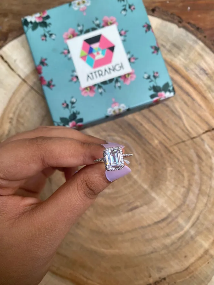 Rings Flawless Emerald Cut Diamond Ring Attrangi Rings Flawless Emerald Cut Diamond Ring Attrangi