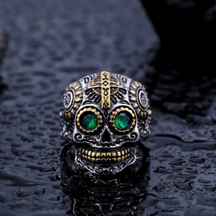 Sugar Skull Ring Zapps Clothing Rings