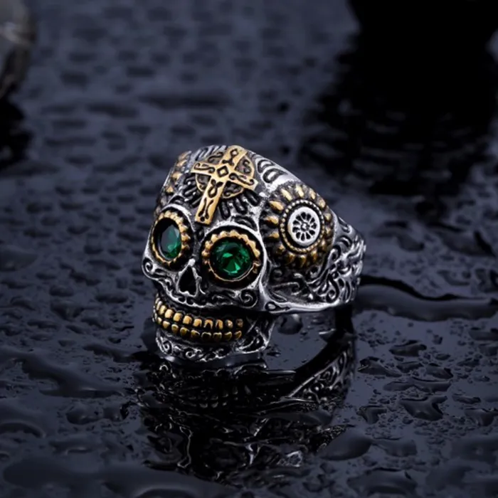 Sugar Skull Ring Zapps Clothing Rings