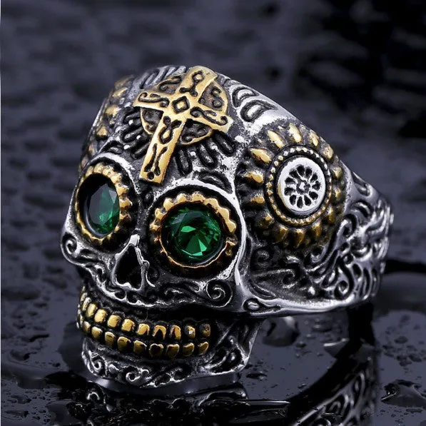 Sugar Skull Ring Zapps Clothing Rings