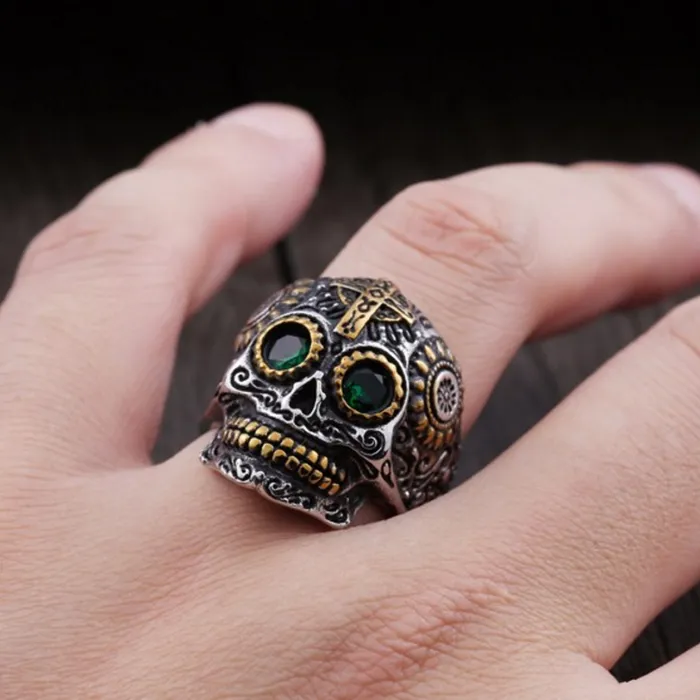 Sugar Skull Ring Zapps Clothing Rings