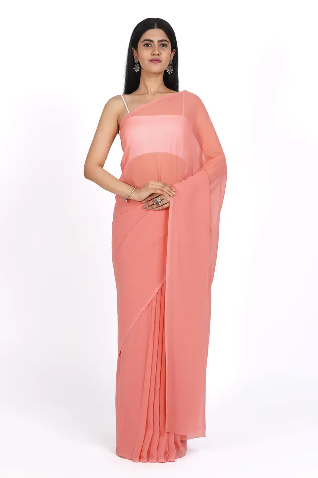 Teejh Earrings Teejh Ridhushni Georgette Saree