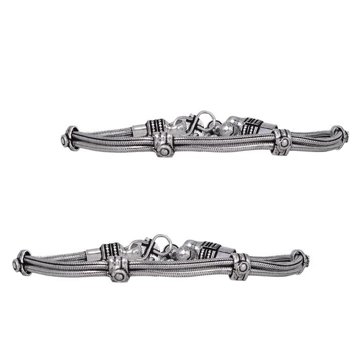 Teejh Rings Teejh Chirasvi Silver Oxidised Anklets