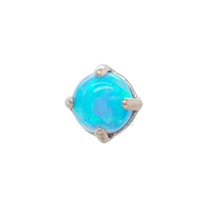 threadless 3mm Ziana ProngSet Opal Cabochon End in Gold Anatometal Earrings