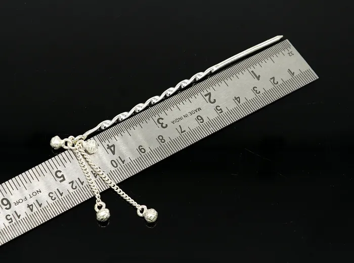 45 inches long handmade solid sterling silver eyeliner stick kajal sticks surma stick fabulous brides vintage style gift su399 TRIBAL ORNAMENTS Necklaces