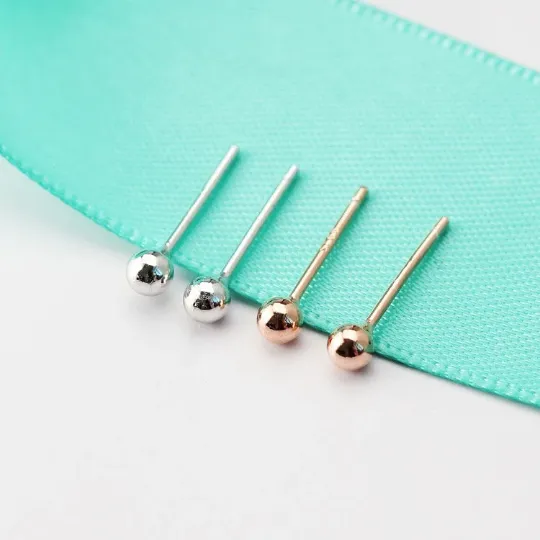 925 sterling silver Tiny Ball Stud Earrings Jewelvers Earrings 925 sterling silver Tiny Ball Stud Earrings Jewelvers Earrings