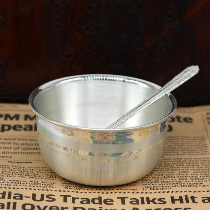 999 solid pure silver handmade utensils bowl and spoon table serving bowl silver vessel baby feeding kitchen baby set healthy art sv90 TRIBAL ORNAMENTS Rings