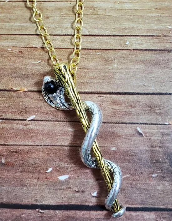 AZ912 Gold Silver Climbing Cobra Snake Necklace with FREE EARRINGS alice Necklaces AZ912 Gold Silver Climbing Cobra Snake Necklace with FREE EARRINGS alice Necklaces