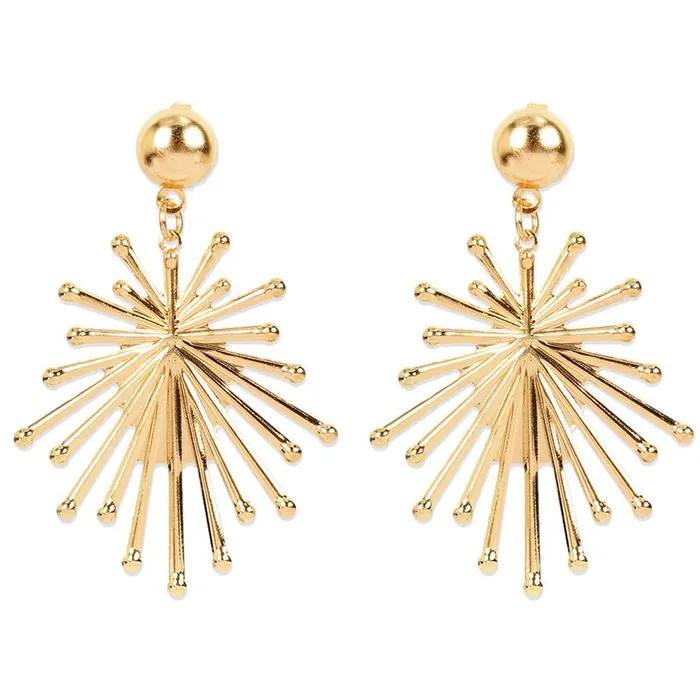Earrings 01 E731 Large Gold Burst Earrings