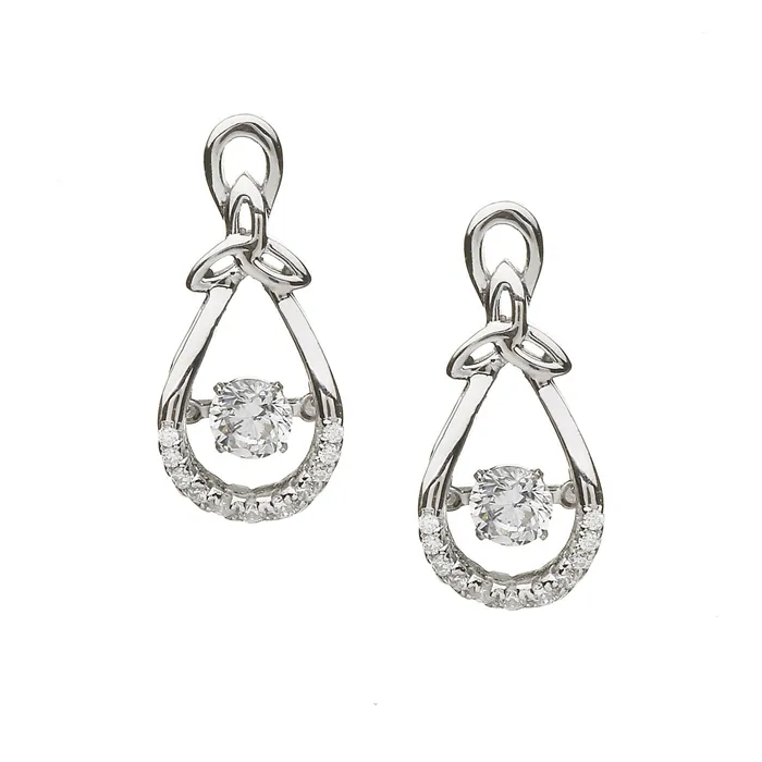 Earrings Boru Dancing Stone Trinity Bow Earrings
