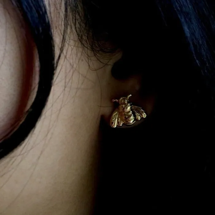 Earrings Jewelvers 18K GoldFilled Honey Bee Earrings Earrings Jewelvers 18K GoldFilled Honey Bee Earrings