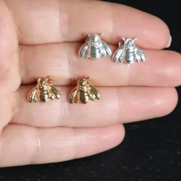 Earrings Jewelvers 18K GoldFilled Honey Bee Earrings Earrings Jewelvers 18K GoldFilled Honey Bee Earrings