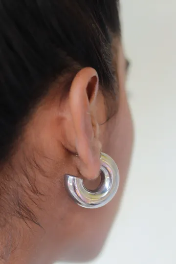 Earrings Jewelvers Silver Hollow Hoop Earrings Earrings Jewelvers Silver Hollow Hoop Earrings