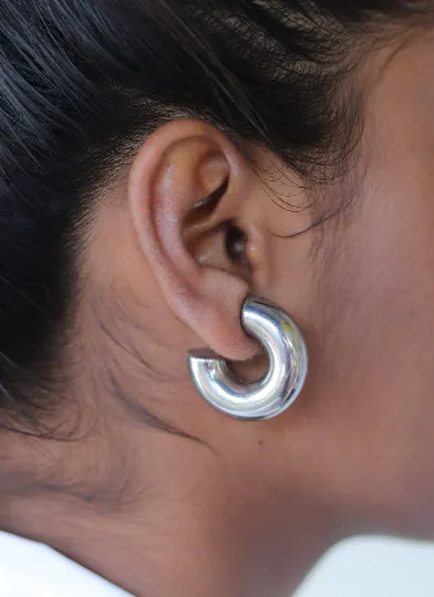 Earrings Jewelvers Silver Hollow Hoop Earrings Earrings Jewelvers Silver Hollow Hoop Earrings