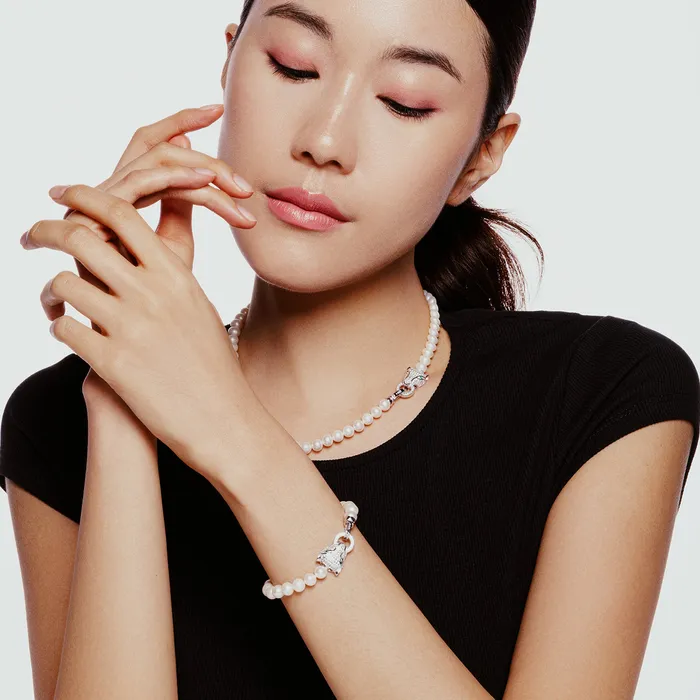 Freshwater Pearl Bracelet WB00136 SAFARI Pearly Lustre Bracelets