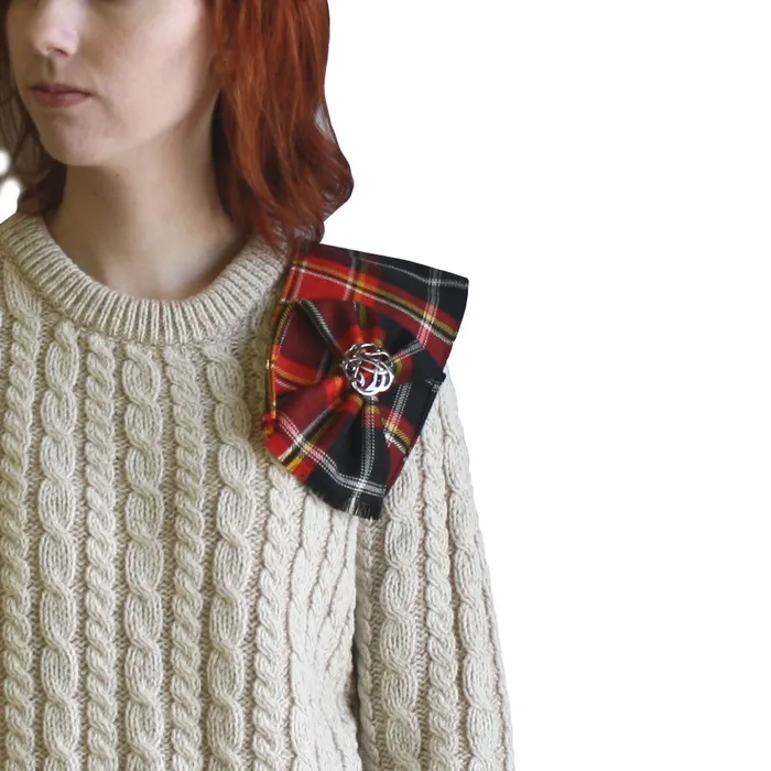 House of Edgar Sens Tartan Mini Rosette Earrings