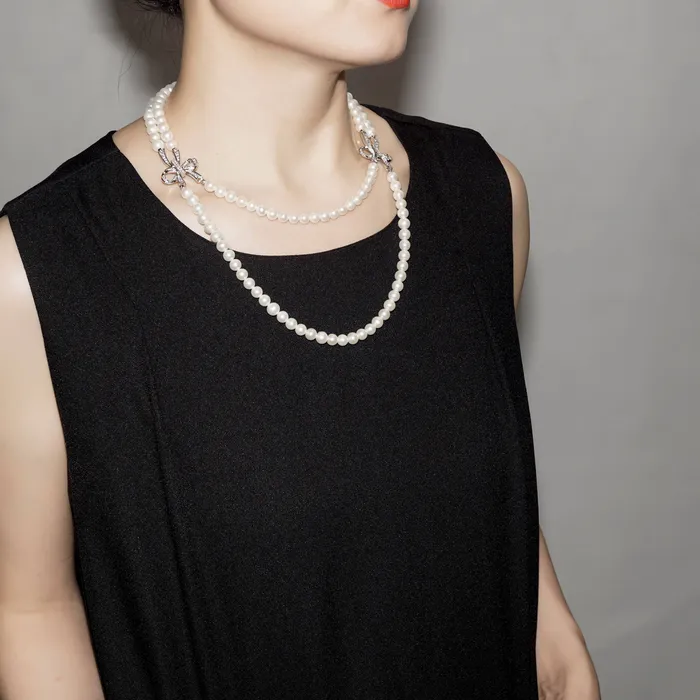 Necklaces Pearly Lustre Princess Length 2layer Freshwater Pearl Necklace WN00227