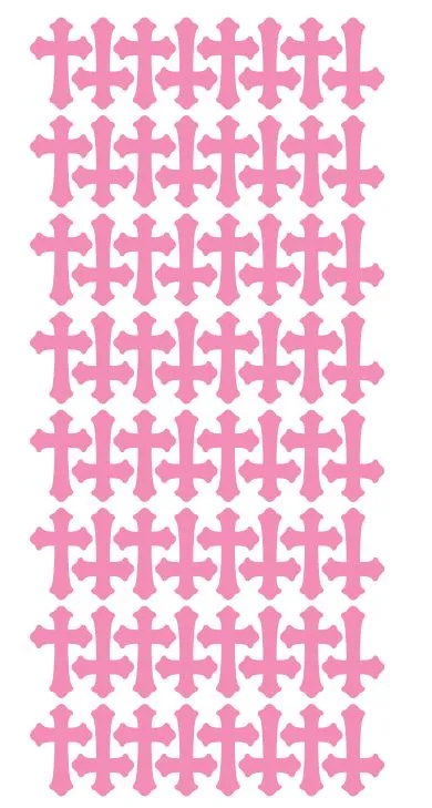 Necklaces Pink Cross Stickers 1 DC24045 Winter Park Products