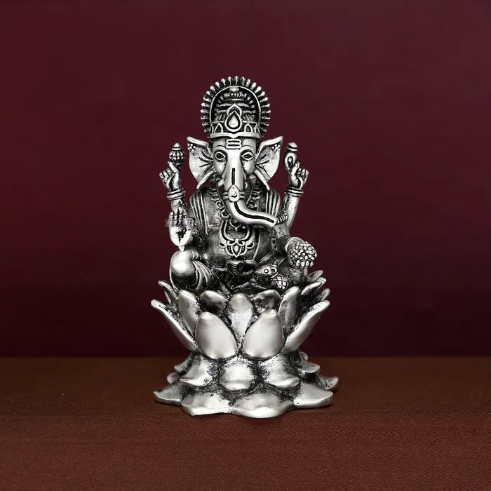 Necklaces TRIBAL ORNAMENTS 925 Sterling silver Lord Ganesh Idol Pooja Articles Silver Idols Figurine handcrafted Ganesha statue sculpture Diwali puja gift art669 Necklaces TRIBAL ORNAMENTS 925 Sterling silver Lord Ganesh Idol Pooja Articles Silver Idols Figurine handcrafted Ganesha statue sculpture Diwali puja gift art669