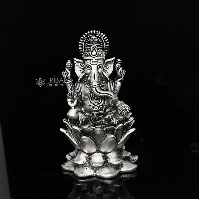 Necklaces TRIBAL ORNAMENTS 925 Sterling silver Lord Ganesh Idol Pooja Articles Silver Idols Figurine handcrafted Ganesha statue sculpture Diwali puja gift art669 Necklaces TRIBAL ORNAMENTS 925 Sterling silver Lord Ganesh Idol Pooja Articles Silver Idols Figurine handcrafted Ganesha statue sculpture Diwali puja gift art669