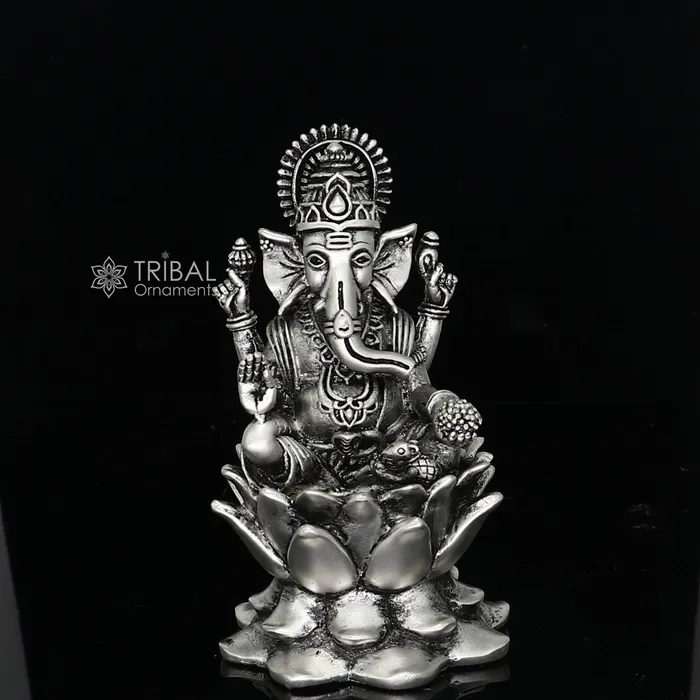 Necklaces TRIBAL ORNAMENTS 925 Sterling silver Lord Ganesh Idol Pooja Articles Silver Idols Figurine handcrafted Ganesha statue sculpture Diwali puja gift art669 Necklaces TRIBAL ORNAMENTS 925 Sterling silver Lord Ganesh Idol Pooja Articles Silver Idols Figurine handcrafted Ganesha statue sculpture Diwali puja gift art669