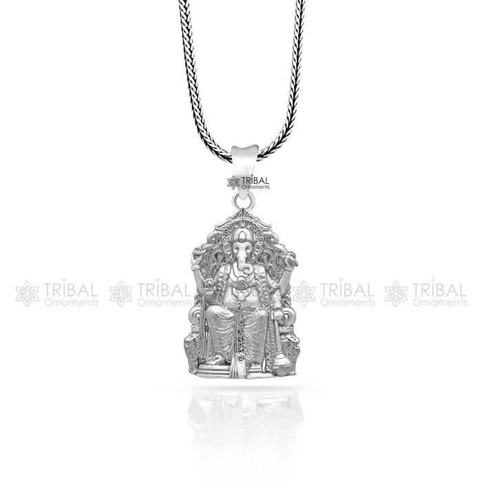 Necklaces TRIBAL ORNAMENTS 925 sterling silver Lord GANESHA unique design pendant necklace Lord Ganesha unique style handmade pendant for unisex Nsp817 Necklaces TRIBAL ORNAMENTS 925 sterling silver Lord GANESHA unique design pendant necklace Lord Ganesha unique style handmade pendant for unisex Nsp817